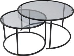 Σετ Τραπεζιών Σαλονιού Μαύρο CEVEGE 60x60x39