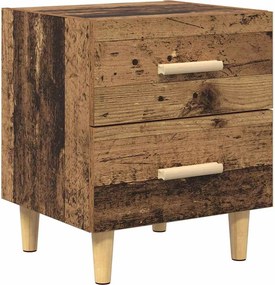 vidaXL Ντουλάπι κρεβατιού Παλιό ξύλο 40 x 35 x 47.5cm