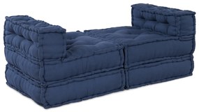 vidaXL Μοντέρνα Πουφ 4 τμχ από ύφασμα indigo