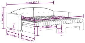 Καναπές Κρεβάτι Συρόμενος Μαύρο 90x200 εκ. Βελούδινος Στρώματα - Μαύρο