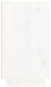 Παπουτσοθήκη Λευκή 110 x 34 x 61 εκ. από Μασίφ Ξύλο Πεύκου - Λευκό