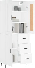 vidaXL Ντουλάπι Λευκό 69,5x34x180 εκ. από Επεξεργασμένο Ξύλο