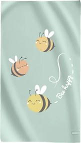 Πετσέτα Παραλίας Microfiber Bee Happy 75x140εκ. Saro