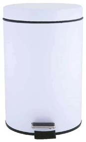 Κάδος Απορριμμάτων 7Lt 05384.001 23x22x32cm White Matte Metal