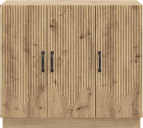 vidaXL Πλαϊνό γραφείο Artisan Δρυς 89 x 34,5 x 77 εκ.