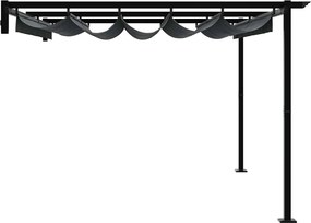 vidaXL Κιόσκι Ανθρακί 400 x 300 x 200 εκ Πολυεστέρας