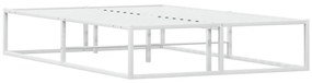 vidaXL Πλαίσιο κρεβατιού χωρίς στρώμα Λευκό 120x200 cm Μεταλλικό