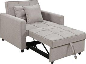 ΠΟΛΥΘΡΟΝΑ-ΚΡΕΒΑΤΙ MERO HM3306.03 ΜΠΕΖ ΥΦΑΣΜΑ 100x90x83Υεκ.