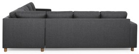 Γωνιακός Καναπές Scandinavian Choice C152, Σκούρο γκρι, Δρυς, 284x284x80cm, Πόδια: Ξύλο | Epipla1.gr