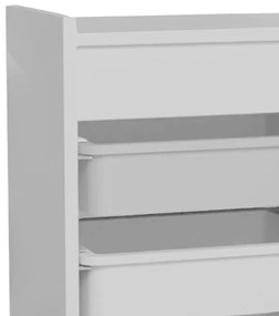 Συρταριέρα με καλάθια Toyli λευκό μελαμίνης 45x30x78εκ 45x30x78 εκ.