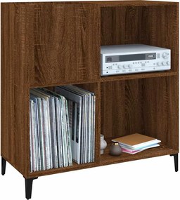 vidaXL Δισκοθήκη Καφέ Δρυς 84,5 x 38 x 89 εκ. από Επεξεργασμένο Ξύλο