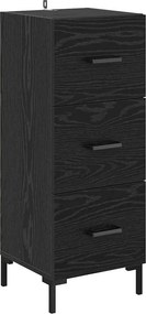 vidaXL Highboard Μαύρη Οξυά 34,5 x 34 x 180 εκ. Επεξεργασμένο Ξύλο