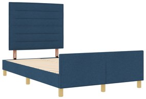 vidaXL Κρεβάτι Μπλε 140x190 εκ. Ύφασμα