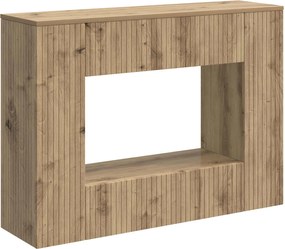 vidaXL Τραπέζι κονσόλας Ριγέ Τεχνίτικη Δρυς 101 x 29 x 74 εκ.