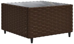 vidaXL Σαλόνι Κήπου Σετ 7 Τεμαχίων Καφέ Συνθετικό Ρατάν με Μαξιλάρια