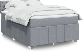 vidaXL Κρεβάτι Boxspring με Στρώμα Αν. Πράσινο 160x200εκ Υφασμάτινο