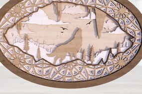 Σετ των 2 Intra απο ξύλο plywood 3mm-4mm πάχος – Wolf Cave Layered Δίασταση  20x20 cm INTRAFABR-20764524