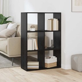 vidaXL Βιβλιοθήκη Μαύρη δρυς 69.5 x 29 x 103.5 εκ Επεξεργασμένο ξύλο