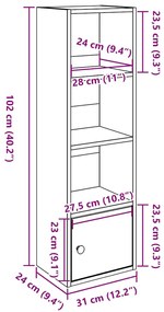 ΒΙΒΛΙΟΘΗΚΗ ΓΚΡΙ ΣΚΥΡΟΔΕΜΑΤΟΣ 31X24X102 ΕΚ. ΕΠΕΞΕΡΓ. ΞΥΛΟ 860340