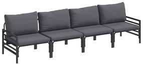 vidaXL Σετ Καναπέ Κήπου 4 pcs Ανθρακί Ατσάλι