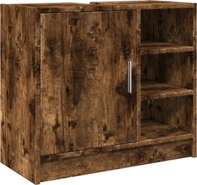 vidaXL Ντουλάπι Νιπτήρα Καπνιστή Δρυς 63x29x55 εκ. Επεξεργασμένο Ξύλο