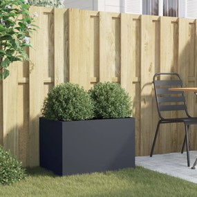 vidaXL Ζαρντινιέρα Ανθρακί 62x30x29 εκ. από Χάλυβα