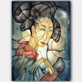 Πίνακας Καμβάς 441HPE1203 70x100cm Multi Wallity Κάθετοι Wood, Canvas