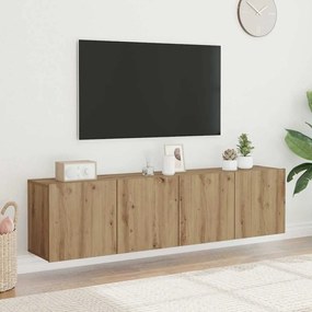 vidaXL Ντουλάπια Τοίχου Τηλεόρασης 2 Τεμ. Artisian Δρυς 80 x 30 x 41εκ