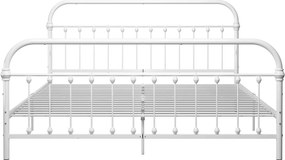 vidaXL Πλαίσιο Κρεβατιού Λευκό 180 x 200 εκ. Μεταλλικό