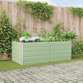 vidaXL Γλάστρα Παστέλ Πράσινο 195 x 100 x 75 εκ Επικαλυμμένος Χάλυβας