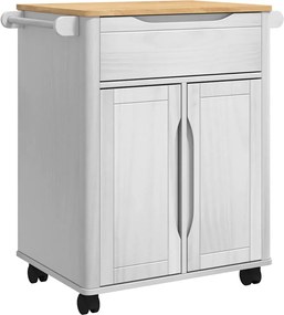 vidaXL Καρότσι Κουζίνας FLORO Λευκό 72,5 x 45 x 80 εκ