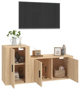 vidaXL Σετ Επίπλων Τηλεόρασης 2 Τεμαχίων Sonoma Δρυς Επεξ. Ξύλο