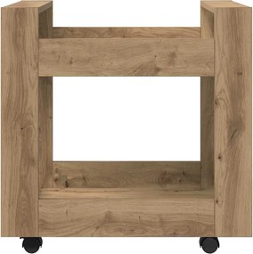vidaXL Τροχήλατο Γραφείο Artisan Oak 60 x 45 x 60 εκ