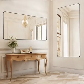 VEVOR Square Wall Mounted Mirror 28&quot; x 60&quot; Mirror with Aluminium Alloy Frame