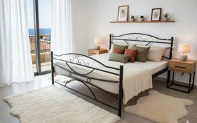 Κρεβάτι Ramon-90x190-Μαύρο-Με ποδαρικό