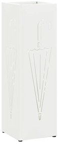 vidaXL Σχέδιο & βάση αποθήκευσης Λευκό 15.5 x 15.5 x 49 εκ Ατσάλι