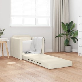 vidaXL Καναπές Κρεβάτι 2 σε 1 Κρεμ 74x77x81 cm Βελούδο