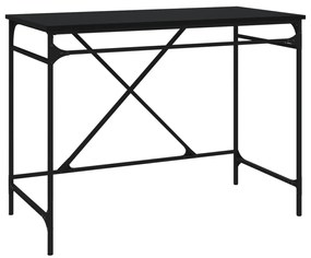 vidaXL Γραφείο Μαύρο 100 x 50 x 75 εκ. Επεξεργασμένο Ξύλο / Σίδηρος