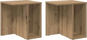 vidaXL End Table 2 τμχ. Artisan Oak 37 x 32 x 40 εκ Επεξεργασμένο ξύλο