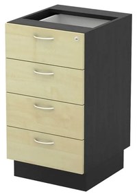 EXECUTIVE Συρταριέρα Επέκτασης Dark Grey - Beech 40x45x73cm ΕΟ999Ε,1