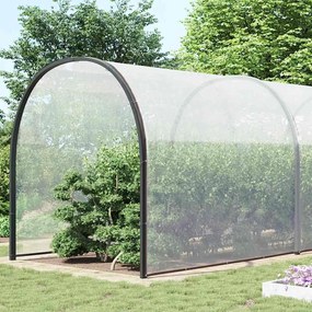 vidaXL Σαφής μουσαμάς με οπές 10x12 m Πολυαιθυλένιο