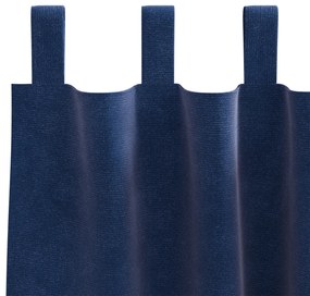 vidaXL Curtains Blackout με Χερούλια 2 τμχ Σκούρο Μπλε Βελούδο