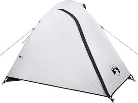 vidaXL Σκηνή Κάμπινγκ 3 Ατόμων Διάβροχη Λευκή Ύφασμα Συσκότισης