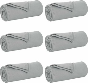 vidaXL Ριχτάρια 6 pcs Γκρι 240 x 220 cm Μαλλί