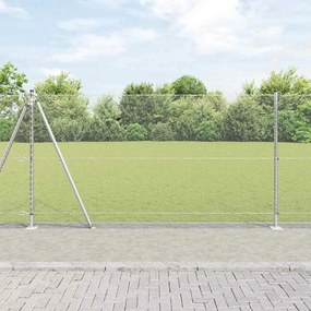 vidaXL Στύλος Περιφράξεων Ασημί 25 x 1,2 μ (13 mm πλέγμα) Ατσάλι