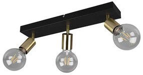 Φωτιστικό Οροφής - Σποτ Vannes R80183008 3xE27 40W 9x44x12cm Brass Mat RL Lighting Μέταλλο