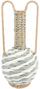 Βάζο Kea 031558 21x21x46cm Multi Σχοινί