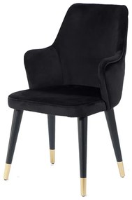 Καρέκλα SOLO ξύλο  μαύρο χρώμα/χρυσό ύφασμα LIMA 36 - 783-1160