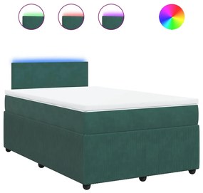 ΚΡΕΒΑΤΙ BOXSPRING ΜΕ ΣΤΡΩΜΑ ΣΚΟΥΡΟ ΠΡΑΣΙΝΟ 120X200ΕΚ. ΒΕΛΟΥΔΙΝΟ 3290007