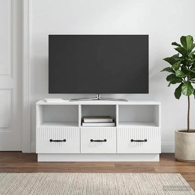 vidaXL Ντουλάπι TV Λευκό 102 x 34,5 x 47 εκ Επεξεργασμένο Ξύλο